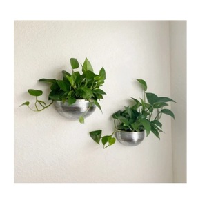 Half Round Zinc <b>Wall</b> Planters hanging galvanized planter galvanized steel planters American Style VASE FLOOR Plant - Product Image 3