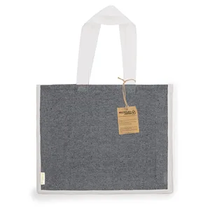 Borsa Promozionale Ecologica in Cotone Riciclato e Juta - Talara - Product Image 4