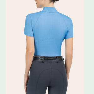 Haute Performance femmes équitation spectacle chemise à manches courtes respirant Stretch compétition équestre haut vêtements - Product Image 5