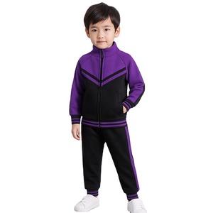 Bonne qualité OEM Enfants Sports Automne Casual Streetwear Solide Survêtement Polyester/Coton 320GSm Conception Personnalisée 2 14 Ans - Product Image 1