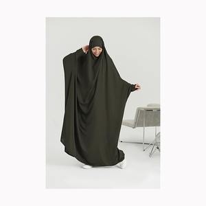 Ramadán oración Jilbab Abaya longitud completa llano Dubai turco modesto Khimar Hijab Abaya producto para la venta - Product Image 5