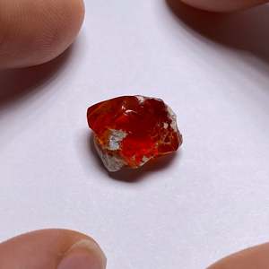 Opale de feu mexicaine naturelle, pierre précieuse en vrac, calibrée 6 mm, rouge, orange, jaune, marron, blanc, haute qualité - Product Image 4