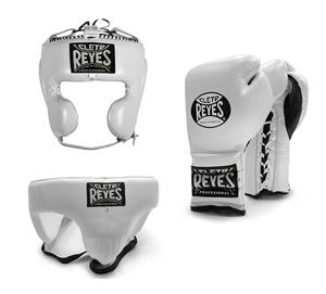 Ensemble de boxe Cleto Reyes, gants à lacets avec protège-arcade en cuir de vache véritable pour les arts martiaux et l'entraînement physique - Product Image 3