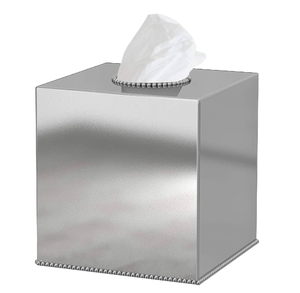 Caja de pañuelos Tamaños personalizados con producto de alta calidad Caja de pañuelos de acero inoxidable Artículo de decoración - Product Image 1