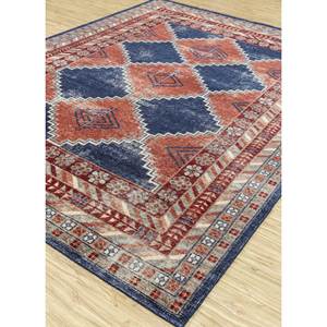 Tapis noué à la main en laine à motif géométrique bleu Erbe PKWL-7010 pour la décoration de la maison, du salon et des voitures, taille 9x12 par Jaipur Rugs ZA - Product Image 2