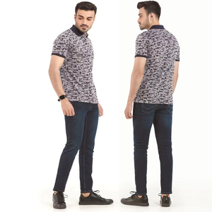 Nuevo Diseño de Camisetas Polo para Hombre, Cómodas, con Media Cremallera, Estampado a Cuadros, Transpirables y Elegantes, Precio al por Mayor - Product Image 2