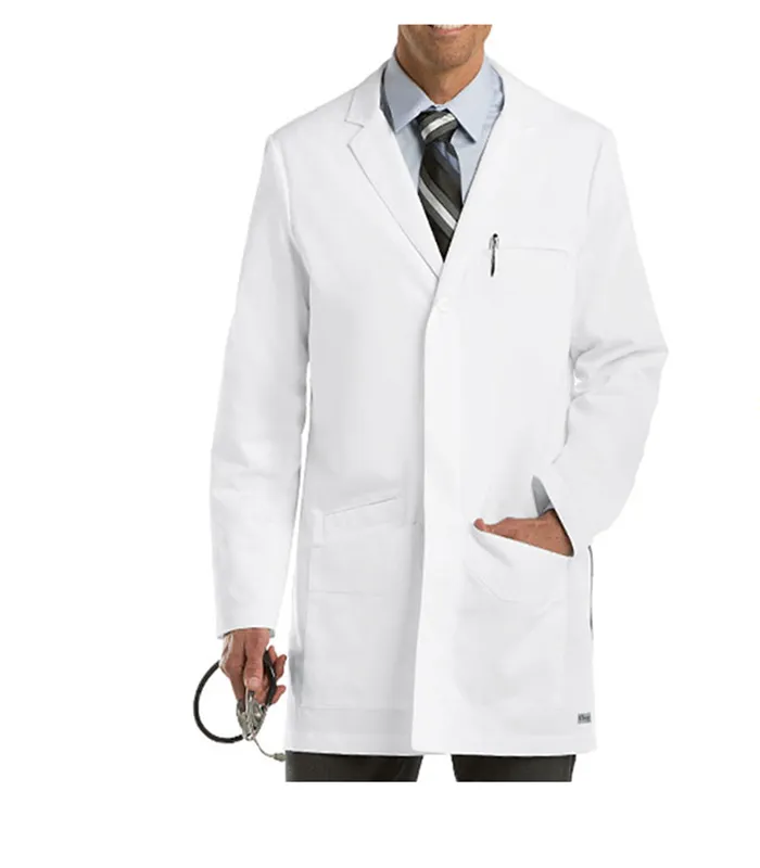 Nuovo commercio all'ingrosso 2023-24 personalizzato ospedale camice bianco abbigliamento da medico Unisex abbigliamento da lavoro da laboratorio cappotto OEM servizio