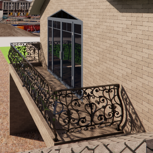 Barandilla de balcón de hierro forjado moderno con diseño forjado a mano personalizado para una decoración elegante al aire libre y balcón interior - Product Image 4