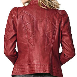 Chaquetas de cuero genuino para mujer Logotipo y diseño personalizados de alta calidad MOQ bajo Chaquetas de cuero para mujer - Product Image 6