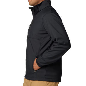 Chaqueta Softshell Azul Premium para Hombre, para Senderismo al Aire Libre, Diseño Cortavientos con Bolsillo en el Pecho y Cuello Alto, Estilo Casual - Product Image 4