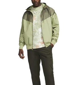 Veste coupe-vent de sport légère et imperméable à fermeture éclair intégrale pour homme, avec impression réfléchissante, options de tailles plus grandes - Product Image 4