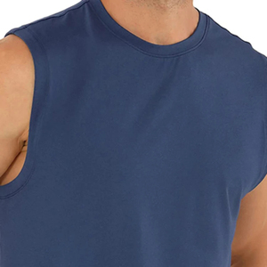 Camisetas sin mangas de alto impacto para hombre 100% algodón transpirable y diseño informal Servicios OEM Producto de buena venta de baja tasa - Product Image 4