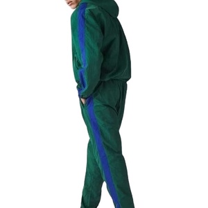 Ensembles de survêtement coupe-vent de jogging avec logo personnalisé de haute qualité Survêtement coupe-vent en nylon surdimensionné pour hommes avec fermeture éclair - Product Image 2