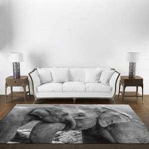 Alfombra de Elefante para Bebé, Alfombra de Mamá Elefante, Alfombra Estilo Rústico, Alfombra Moderna, Alfombra Suave con Pelo Largo - Product Image 5