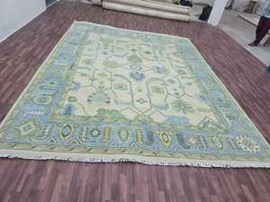 Vente chaude Premium Tapis En Laine Fait Main Moderne Oushak Conception Abstraite Tailles Personnalisables pour La Prière À La Maison Pique-Nique Utilisation - Product Image 4