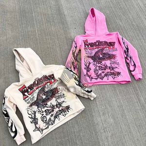 Logo personnalisé de haute qualité sweats à capuche pour femmes imprimés à manches longues sans poches sweats à capuche en coton pour femmes - Product Image 1