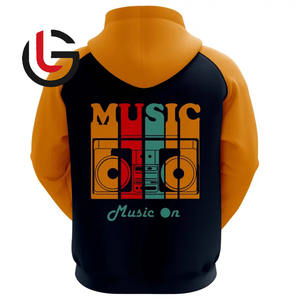 Sudadera con capucha de sublimación de poliéster de Spandex de fibra de estilo callejero informal para hombres de estudiante de peso pesado impresión personalizada antiretráctil antiarrugas - Product Image 2