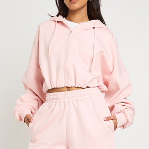 Ensemble de survêtement deux pièces respirant et confortable pour femme, style streetwear décontracté, comprenant un sweat-shirt et un pantalon, en molleton chaud - Product Image 2