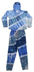 Suéter y pantalones con capucha Tye Dye para mujer, traje de dos piezas, Polar, cálido, informal, conjunto de 2 piezas - Product Image 4