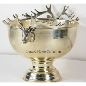 Enfriador y cubo de hielo con acabado antiguo de latón, Juego de 2 cubos de forma grande y bañeras de bebidas, Bar y pubs, accesorios para fiestas - Product Image 2