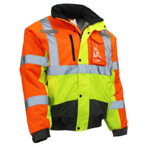 Chaqueta Impermeable Transpirable de Alta Visibilidad con Capucha y Logotipo Frontal Reflectante de Seguridad para Trabajo Unisex de Alta Calidad al por Mayor - Product Image 4