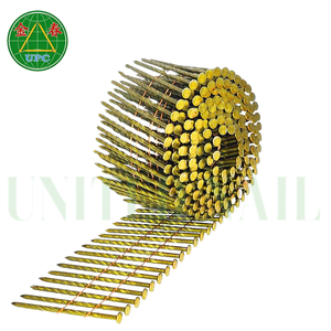 Clavos de bobina de alambre de paleta de 2-3/4 "Tipo de vástago en espiral de vástago liso con estilos de cabeza a cuadros, precio competitivo para hacer paletas - Product Image 1