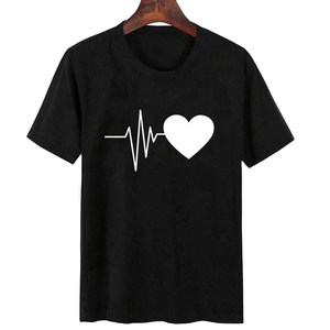 Venta al por mayor serigrafía camiseta Unisex moda 100% algodón camiseta personalizada con impresión de logotipo - Product Image 1