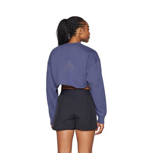 Sudadera con Capucha de Manga Larga de Invierno de Primera Calidad, Sudadera Corta con Estampado de Serigrafía para Mujer, Sudadera Corta con Logotipo Personalizado, 100% Algodón - Product Image 4