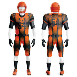Ensemble de maillots de football américain personnalisés multicolores en polyester respirant à séchage rapide avec sublimation intégrale pour adultes, tailles plus grandes - Product Image 3