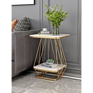 Modern Convenient Convertible Living Room Furniture Durable Iron Frame Stone Top Decorative <b>Table</b> for Home Beside <b>Sofa</b>-SST020 - Product Image 2