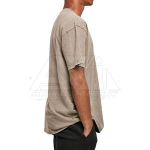 Camisetas de Hombre con Lavado Ácido, Fabricadas en Pakistán, Poliéster/Algodón, Alta Calidad, Transpirables, de Secado Rápido, Ajuste Holgado, Servicio OEM, Casual - Product Image 5