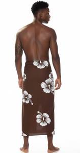 Pareo Hawaiano Polinesia para Hombre, Sarong de Satén de Poliéster Suave de Secado Rápido, Envoltura de Playa, Marca Blanca - Product Image 4