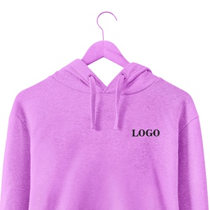 Sweat à capuche d'hiver écologique grande taille en coton épais uni lourd surdimensionné personnalisable pour homme noir - Product Image 3