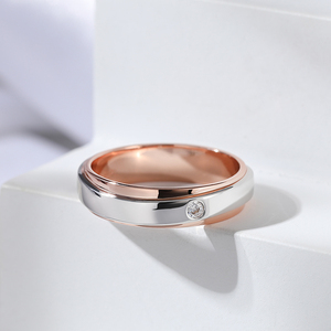 Anillo de Compromiso Jeulia Forever Promise de Plata de Ley Bicolor para Mujer - Product Image 5