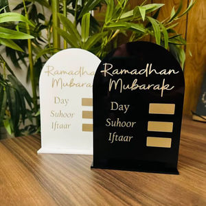 Tablero de Cuenta Regresiva para Ramadán Mubarak, Suhoor e Iftaar, Letrero Acrílico para Mesa, Decoración para el Hogar, Cocina, Comedor y Escritorio - Product Image 1