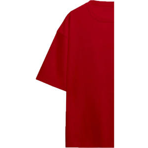 เสื้อยืดลำลองผู้ชายไซส์ใหญ่ สีแดง ปักโลโก้คุณภาพสูง ปรับแต่งได้ น้ำหนัก 220 กรัม ผ้าฝ้ายออร์แกนิค 100% - Product Image 6