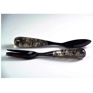 Accesorios para Manualidades, Juego de Servidores de Ensalada Recubiertos de Resina, Ecológicos, Aptos para Lavavajillas, Utensilios para Ensalada, Diseño Moderno para el Hogar y la Cocina - Product Image 2