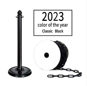 Barrière de chaîne en plastique pour la gestion des foules noir 8mm X 25M Standard Taiwan couleurs simples personnalisable 12mm 28mm PINKBRAND - Product Image 3