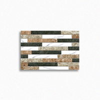 Carreaux muraux en céramique modernes à motifs rayés 20 x 30 cm, surface lisse, finition brillante, imitation brique, pour cuisine et salle de bain, bandes imprimées en 3D