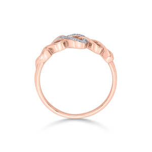Anillo de diamantes de oro rosa de la marca Hearts & Hearts Fashion - Product Image 5