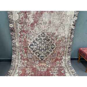 Alfombra Turca Vintage de 5.3x8.9 pies (163x270 cm), Alfombra Roja con Puntos Azules - Product Image 2