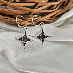 Boucles d'oreilles en pierres précieuses Mystic Topaz Boucles d'oreilles en argent sterling 925 faites à la main bijoux en argent délicat pour un usage quotidien - Product Image 3