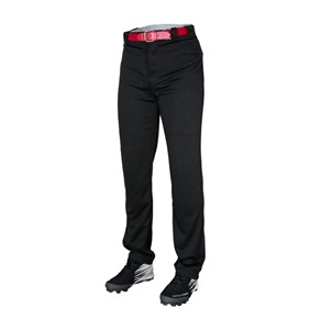 Pantalon de baseball noir pour homme, coupe classique, polyester, fermeture à ceinture, poches, toutes saisons, respirant, couleur unie, sublimation intégrale - Product Image 1