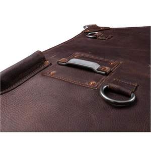 Delantal de Chef Industrial de Alta Resistencia y Calidad Premium, de Cuero Vacuno y Lona, Resistente al Fuego y al Agua, Ropa de Seguridad para Restaurante y Bar - Product Image 5