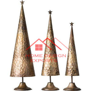 Último diseño, diseño martillado, acabado dorado, decoración de mesa de Metal, escultura de mesa abstracta para decoración de fiesta de árbol de Navidad - Product Image 1