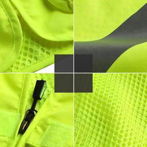 Chaleco de Seguridad Reflectante de Alta Visibilidad, Transpirable, de Algodón, para Trabajo de Construcción Industrial, Color Personalizado, Logotipo Personalizado - Product Image 5