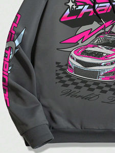 Sudadera con Capucha Personalizada para Hombre, Impresa, Transpirable, Cómoda, Antiarrugas, de Secado Rápido, de Algodón, Felpa/Poliéster, con Cierre de Cremallera - Product Image 5