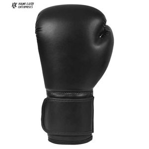 Gants de boxe de combat noirs 12OZ en cuir de vachette véritable de haute qualité et de qualité supérieure personnalisés - Product Image 5