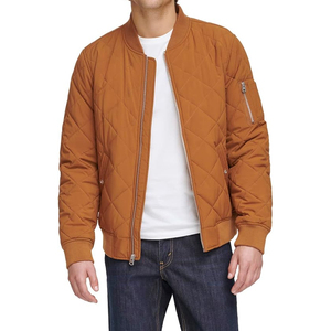 เสื้อโค้ทกันลมสำหรับผู้ชายเสื้อแจ็กเก็ตบอมเบอร์แจ็คเก็ตนักบินแฟชั่นลำลองโพลีเอสเตอร์สีทึบสำหรับผู้ชาย - Product Image 2