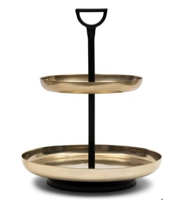 Venta caliente directa de fábrica Golden Shinny Hammered Cake Stand Nuevo diseño Forma personalizada para Cup Cakes - Product Image 6
